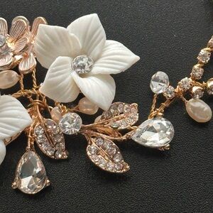 NEW Untamed Petals Floral Crystal Necklace